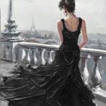 toile-figuratif-014-Toile-40x50cm-petite-robe-noire