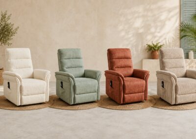 Sélection fauteuils releveurs en tissu